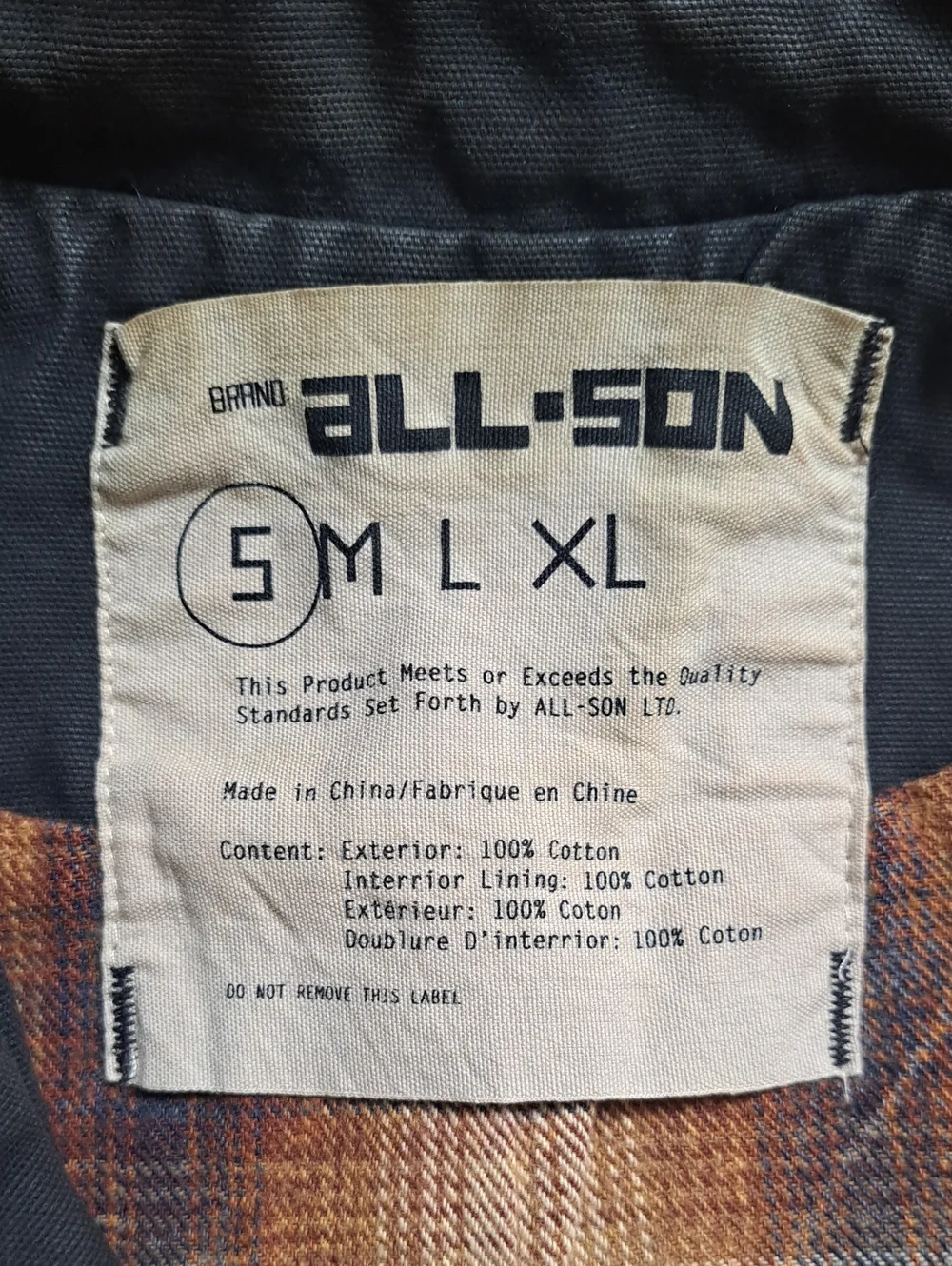 ALL-SON Urban Outfitters Waxed Canvas Utility Cargo Field Vest Lined Flannel S